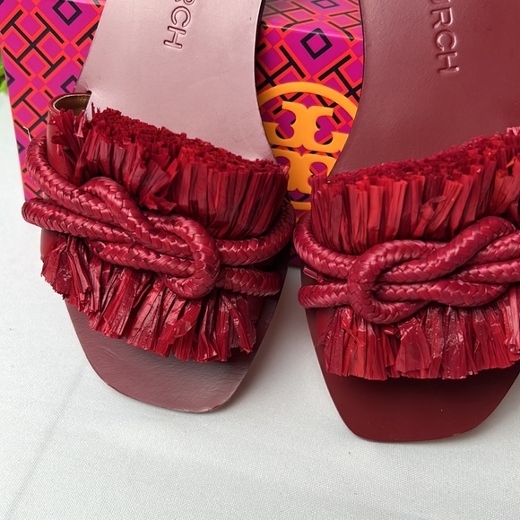 Tory Burch Rope Slides in Tory Red Size 7.5 - Picture 4 of 6